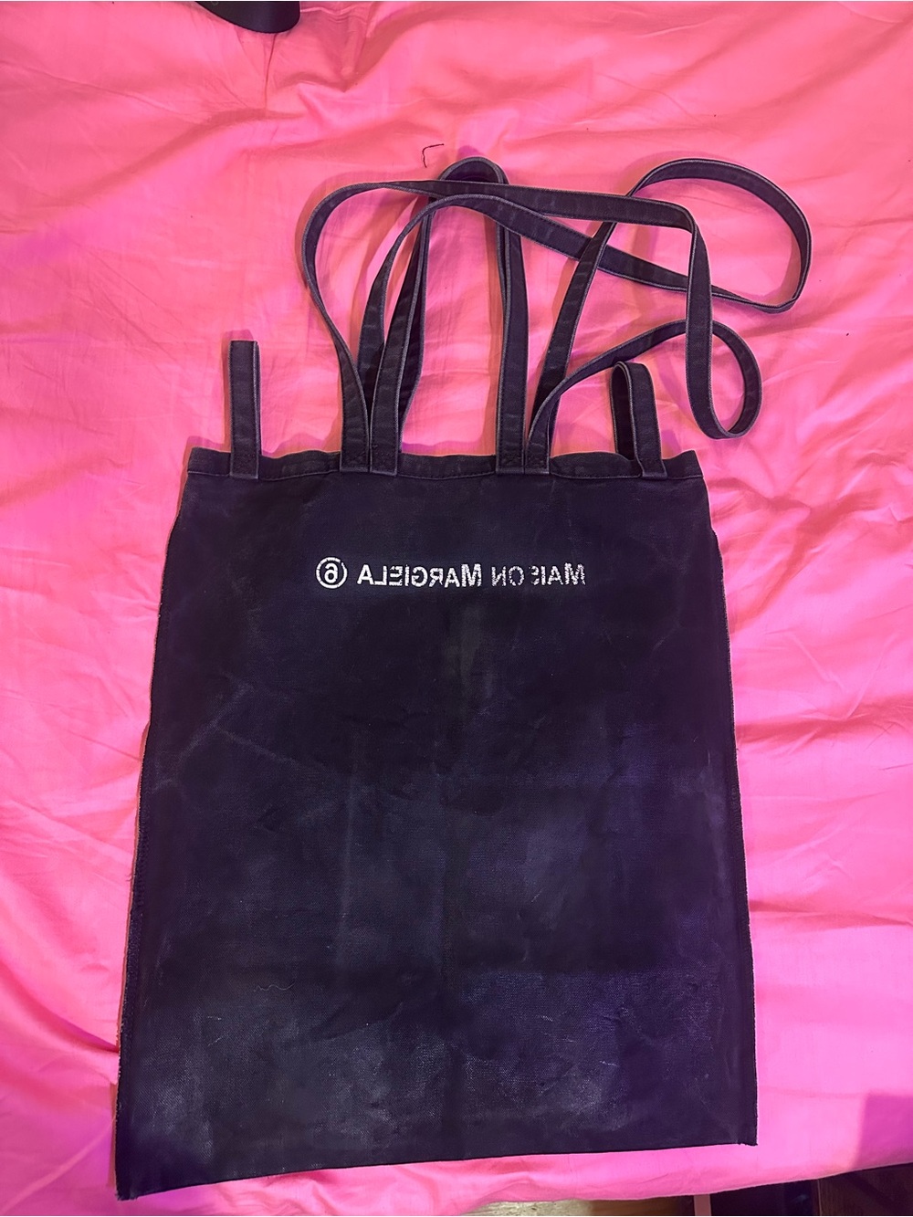 MM6 Maison Margiela Black Canvas Tote Bag